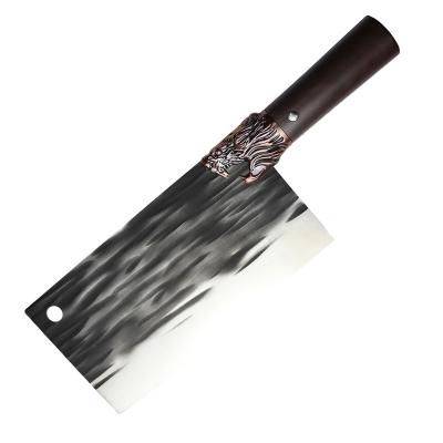 China Carbon Steel Kitchen Knife With Meat Wood Sharp Sharp Fish Handle Knife 31.4cm Length 10.5cm Width 4Cr13 Stainless Steel Vegetable Knife for sale