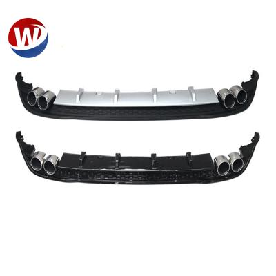 China ABS New Arrival Rear Diffuser For Volkswagen Golf 7.5 Rear Skid Plate 2017 2018 2019 With Exhaust Pipe for sale