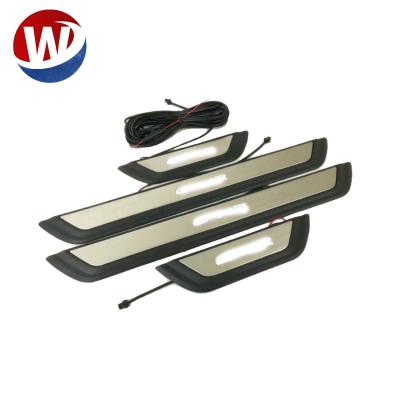 China original style door sill outer scuff plate with LED for toyota chr door welcome pedal stainless steel ABS original style for sale