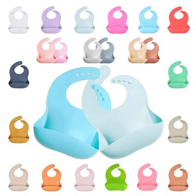 China Disposable Silicone Baby Bib Set Bandana Drool Teething Portable Waterproof Bibs Bpa Free Food Catcher Baby Bibs Wholesale Feeding Supplies for sale