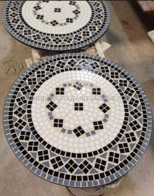 China Good Quality Outdoor Table Round Marble Mosaic Outdoor Table Top for sale