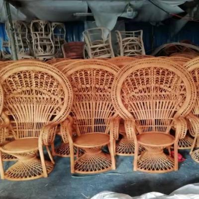 China New Design Traditional Handmade Peacock Cane Wicker Chair for sale