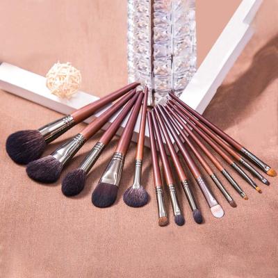 China Angular Blush Custom Professional Large Goat Hair Powder Makeup Brushes for sale