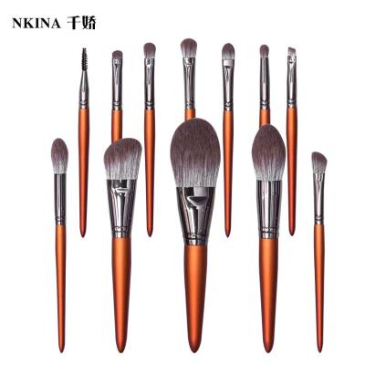 China Angular Blush Multifunctional Professional Wooden Handle Material Makeup Brush Stocks for sale