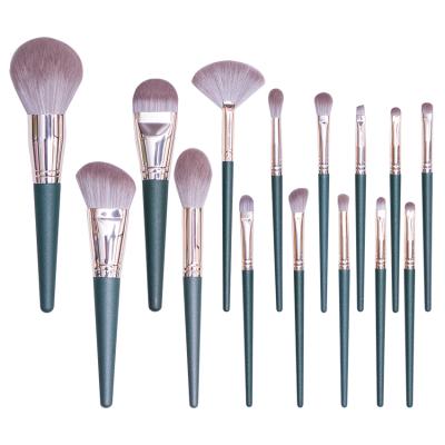 China Angular Blush 14pcs Factory Supplier Hot Sale Brushes With Synthetic Hair for sale