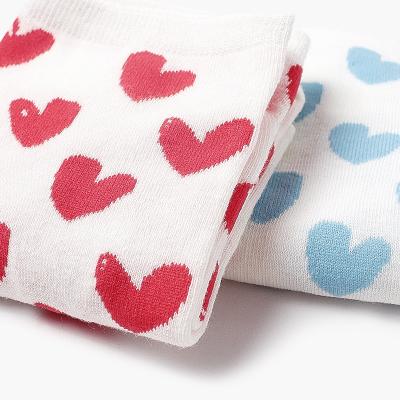 China Lovely Heart Pattern Design Spring Summer Girls Colorful Soft Socks QUICK DRY Cute Fashion Women Cotton Socks for sale