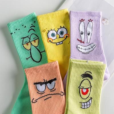 China Wholesale QUICK DRY Cute Cartoon Cute Design Jacquard Sock Kawaii Novelty Comics Character Maiden Women Funny Socks for sale