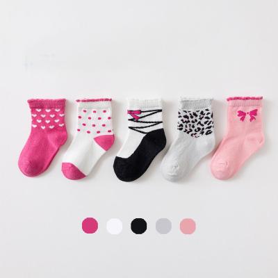 China 2021 Spring Summer New Breathable Cotton Flower Cartoon Boys Girls Kids Socks Comfortable Baby Socks for sale