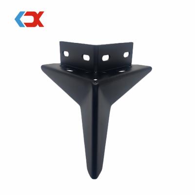 China Wholesale Modern Furniture Hardware Wholesale Modern Chrome Sofa Accessories Upholstery Metal Bed Triangular Legs for sale