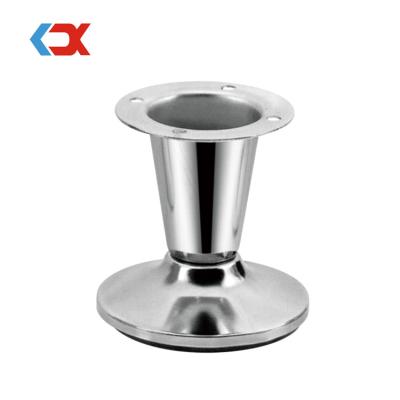 China Modern Design Cup Shape Cone Tube Modern Sofa Legs Chrome Metal Furniture Leg For Table Cabinet for sale