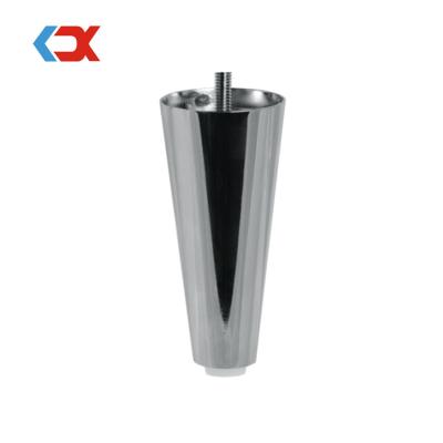 China Modern Custom Cone Shape Tapered Tube Furniture Accessories Cabinet Feet Press In Leg Metal Sofa Legs With Screw for sale