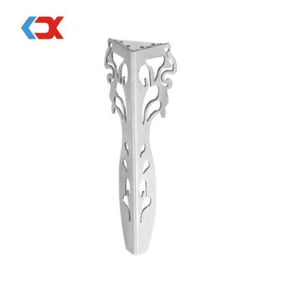 China Contemporary High Quality Flower Pattern Cavity Stainless Steel Table Cast Iron Bench Leg Chair Cafe Office Legs For Dining for sale