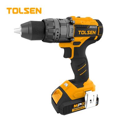 China TOLSEN 20v Brushless Li-ion Cordless Impact Drill 2-13mm 2000rpm 40nm for sale