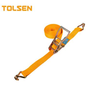 China TOLSEN 62265 9m Galvanized Industrial 2500dan Stainless Steel Tie Down Ratchet Tie Down for sale