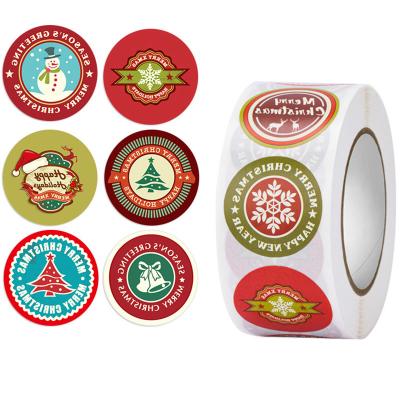 China Label Stickers Wholesale Round Customized Gift Christmas Decoration Muffin Label Stickers for sale