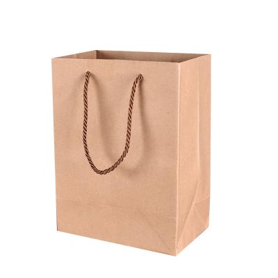 China Factory Price Recyclable Custom Logo Printed Kraft Paper Packaging Shopping Bag for sale