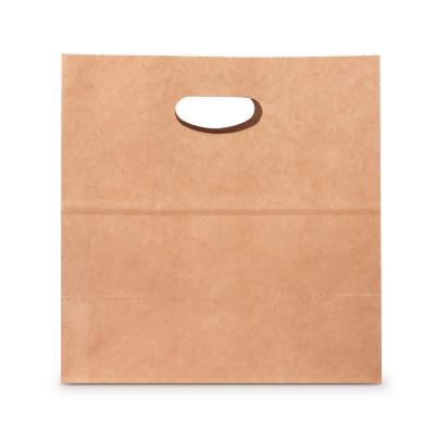 China Recycled Materials Custom Logo Printed Kraft Paper Shopping Tote Bag for sale