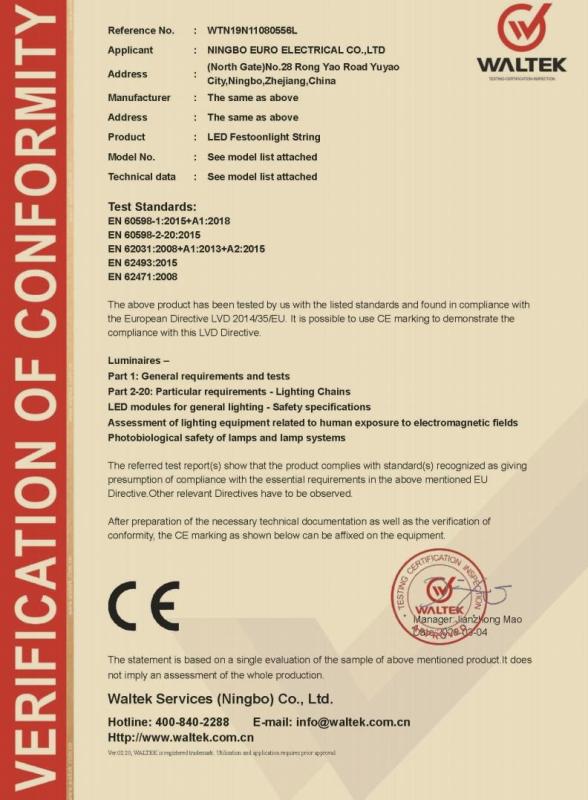 CE - Ningbo Euro Electrical Co., Ltd.