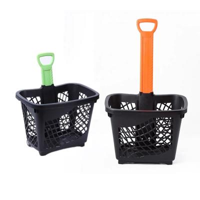 China Durble/Portable/Eco XGMT Cheap Wholesale Retail Shopping Store Supermarket Plastic Basket With Handle for sale