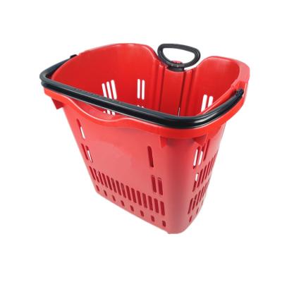 China Cute Durble/Portable/Eco XGMT Wholesale Custom Supermarket Retail Handle Shopping Cart Plastic Basket for sale