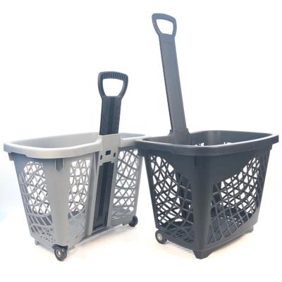 China Wholesale Modern Durble/Portable/Eco XGMT Custom Retails Floor Plastic Supermarket Basket For Shopping for sale