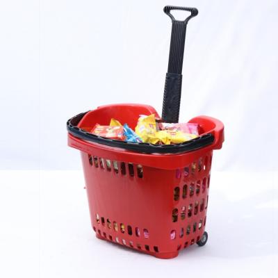 China Wholesale Cheap Modern Supermarket Durble/Portable/Eco XGMT Plastic Shopping Cart For Retail Shops for sale