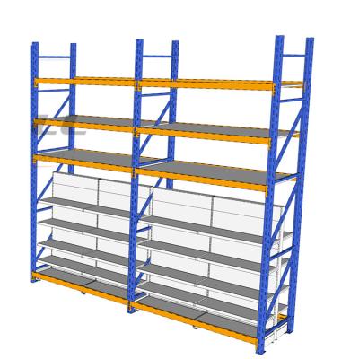 China Corrosion Protection XGMT Bonded Warehouse Garage Metal Stacking Storage Shelves Heavy Duty Racks for sale