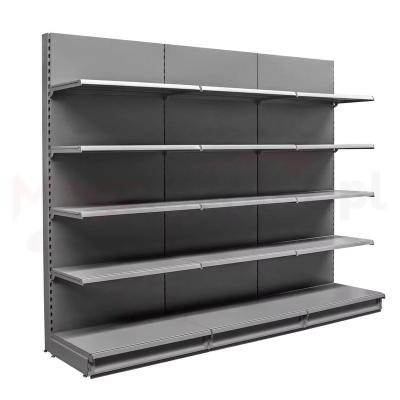 China Compatible XGMT Tegometall Grocery Metal Wall Shelf Double Sided Or Single Sided Display Rack For Showroom for sale