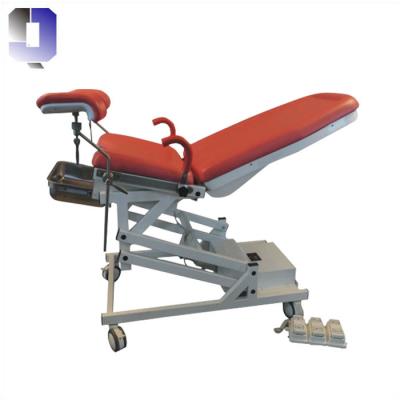 China JQ-02C Steel Portable Gynecology Examination Chair Electric Medical Chair With Brake Casters for sale