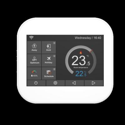 China 3.5 inch WiFi Thermostat 16A 220V Touch Screen Electric Heating Thermostat for sale