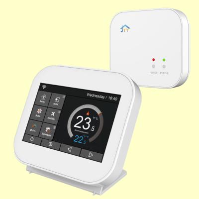 China EUROPEAN TFT Color Touch Screen Wireless Programmable Room Thermostat for sale