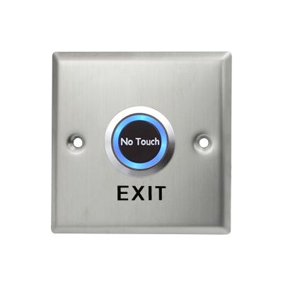 China China factory direct 304 stainless steel plate 1.7mm thick stainless steel infrared access control door release no touch exit touchless button with timer optional for sale