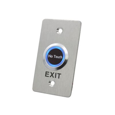 China 1.7mm thick stainless steel 304 steel plate sensor door release touchless infrared exit button stainless steel non contact security for access control for sale