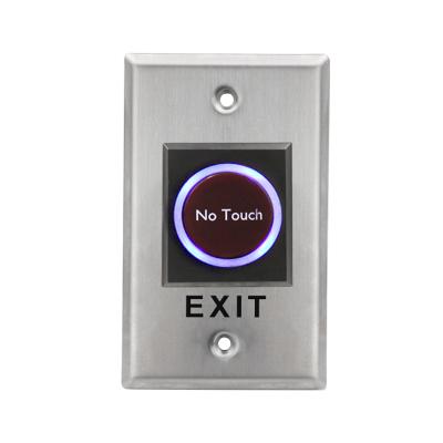 China Camel ZK LED illuminated switches push button wireless infrared sensor no touch door release panic exit non-contact button 115*70*25mm for sale