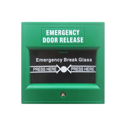 China Emergency To Break Glass To Trigger Action Cut Glass Wholesale Emergency Release Door Button Switch Green Emergency Call Button For Elders for sale