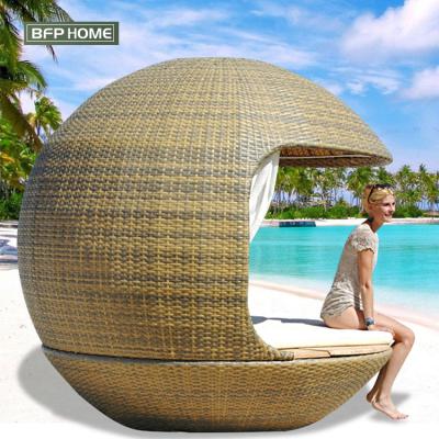 Chine Nordic Style Rattan Home Furniture Sofa Bed Sleeping Sunbathing Daybed Outdoor Patio Outdoor Furniture à vendre