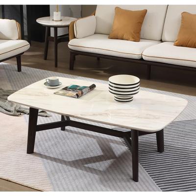 China Italian style marble living room home BFP solid wood tea table adjustable coffee table Italian style for sale