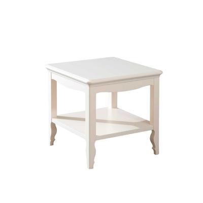 Chine Home Adjustable Rubber Wood Lacquer White BFP Table (Other) Corner Coffee Table For Living Room Furniture à vendre