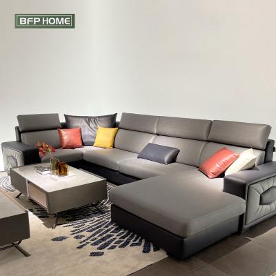 China New Design Adjustable Furniture Living Room Sofa Set Modern Fabric Sofa Home BFP Sectional Fabric Sofa Living Room (Other) for sale