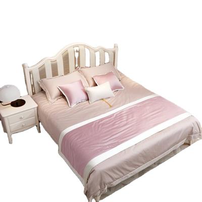 Κίνα Home Style European White Solid Wood Frame Lacquer BFP Modern Wooden Beds Double Beds Set For Bedroom προς πώληση