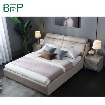 Κίνα Concise White King Size Fabric Bed Fabric Bed BFP Home Style Modern Bedroom Fabric Double Bed Frame Design προς πώληση