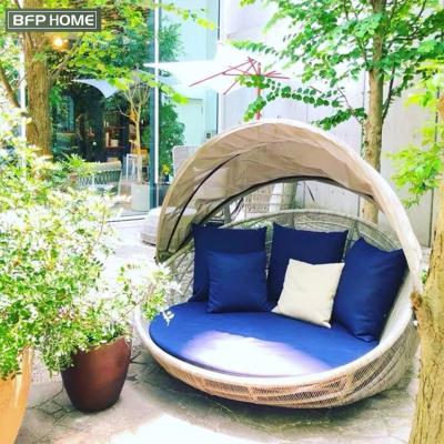 China Modern Modern Sofa Bed Garden Sets Curl Rattan Sofa Leisure Lounge Outdoor Patio Furniture Rattan Sofa from BFP for sale