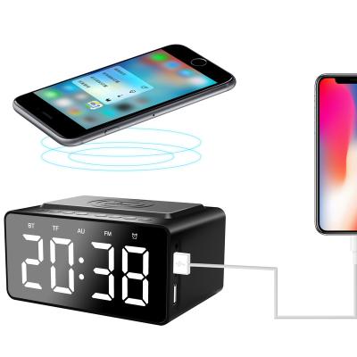 China Type C Phone Function Port Fast Charging Wireless FM /TF/USB Output Clock Speaker for sale