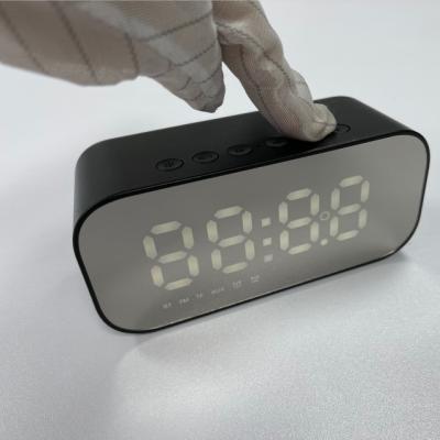 China Wireless Charger For New 2022 Mobile Phone Clock Mini Alarm Portable LED Display Wireless Speaker And Clock for sale