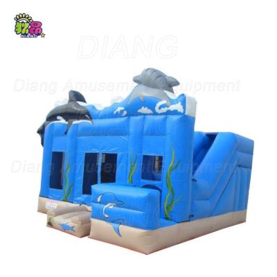 China Best Selling PVC Factory Direct Sale Castle Mushroom Combo Bouncer Toys Inflatable for sale