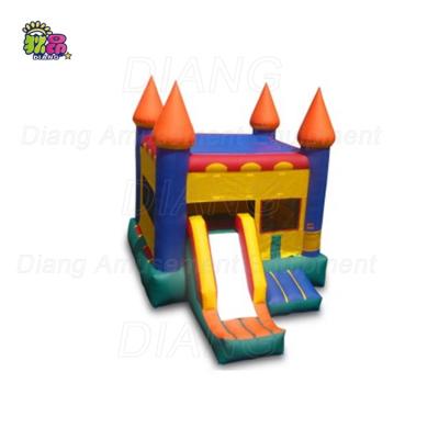 China Candy Cheap Portable Design Factory Price PVC Inflatable Castle Tire Inflator Moonwalk Combo Casltes for sale