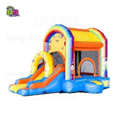 China High Quality PVC Price Double Slide Wholesale Kids Inflatable Combo for sale