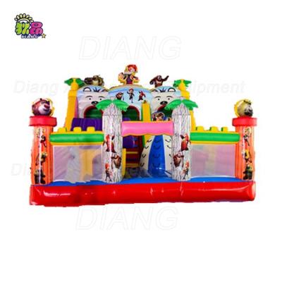 China Giant Combo PVC Tarpaulin PVC Factory Direct Sale Bouncer Pillow Jumping Room and Jumping Slides Inflatable Water Park for sale