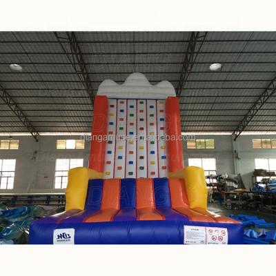 China Popular PVC Tarpaulin Giant Inflatable Slide With Rock Climbing Wall for sale