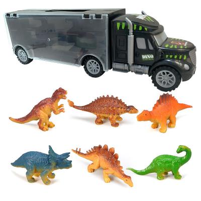 China Hot Sale English Children's Transport Container Trailer Dinosaur Diy Amazon Version Storage Suitcase for sale